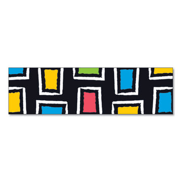 TREND® Bolder Borders, 2.75" X 35.75 Ft, Bold Strokes Rectangles, Assorted Colors freeshipping - TVN Wholesale